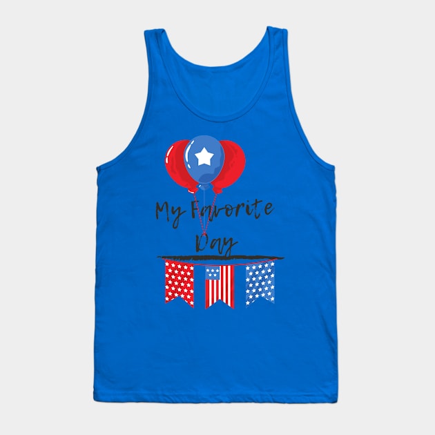 American Favorite Day- USA Independence Day Tank Top by Infamous Desiigner